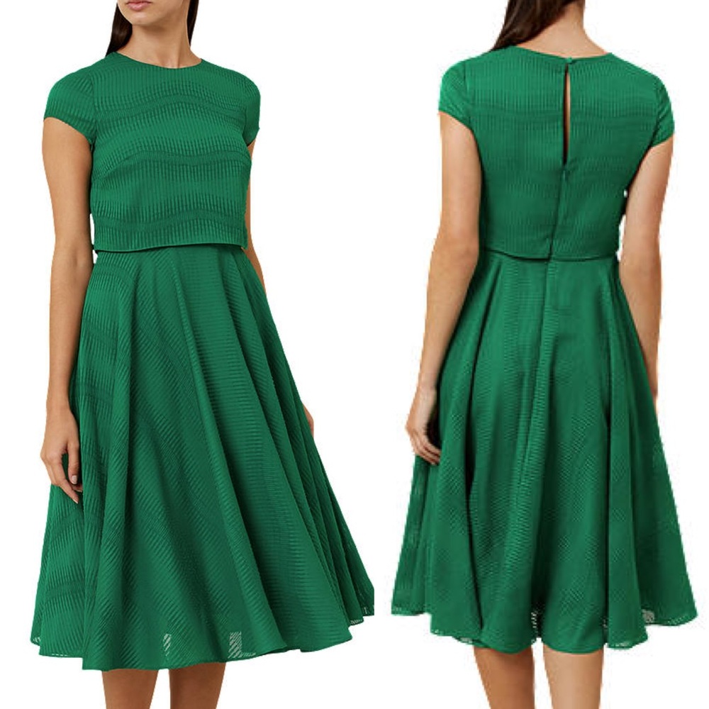 NWT Hobbs London Kiona Dress Grass Green US size 2